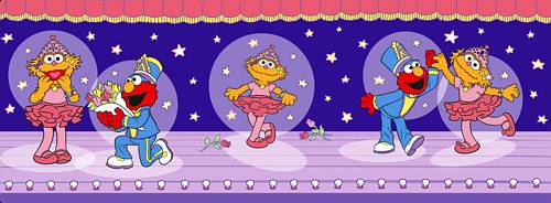 Elmo & Zoe Wall Border