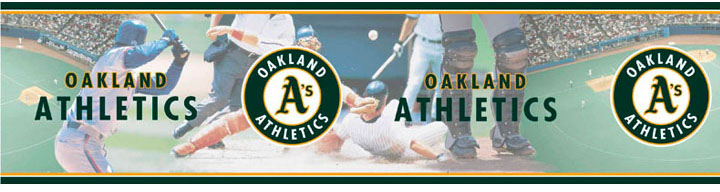 Oakland Athletic Baseball Wall Border