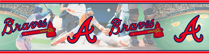 Atlanta Braves Baseball Wall Border