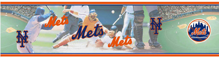 NY Mets Baseball Wall Border