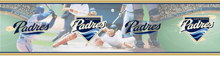 San Diego Padres Baseball Wall Border
