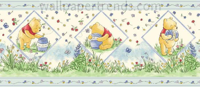 Pooh & Honey Pots Wall Border