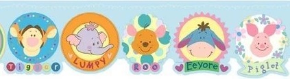 Pooh & Friends (Blue) Wall Border