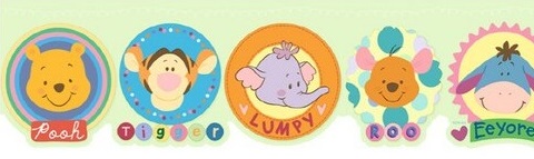 Pooh & Friends (Green) Wall Border