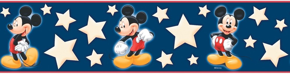 Mickey Mouse & Stars Wall Border