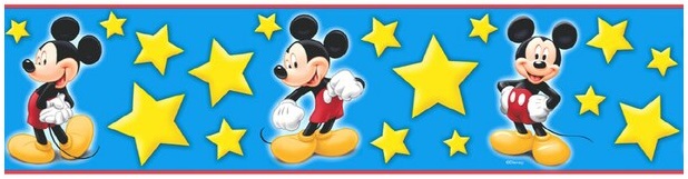 Mickey Mouse & Stars Wall Border