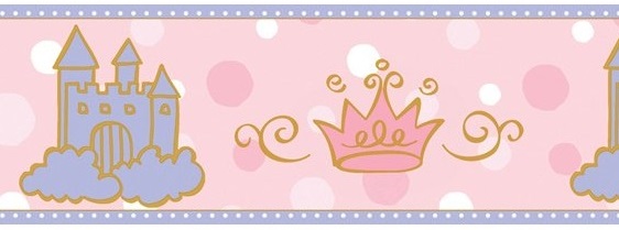 Disney Castle & Crown Wall Border