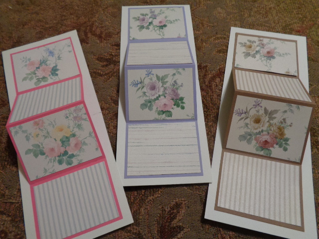 Friendship greeting card in brown, pink and purple - inside