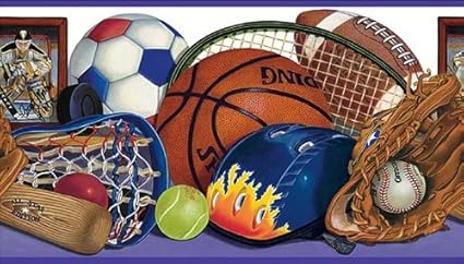 Sports Gear Wall Border