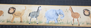 Zoo safari animals wall border