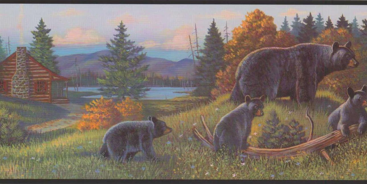 Black Bears Wall Border