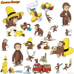 Curious George Monkey wall decals