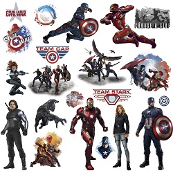 Marvel Comics Captain America Civil War wall decals