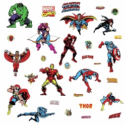 Marvel Comics Heroes wall decals
