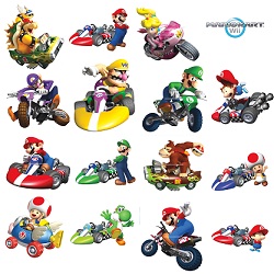 Nintendo Super Mario Kart Wii wall decals