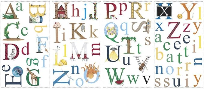 Alphabet wall decals