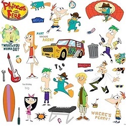 Walt Disney Phineas and Ferb wall decals